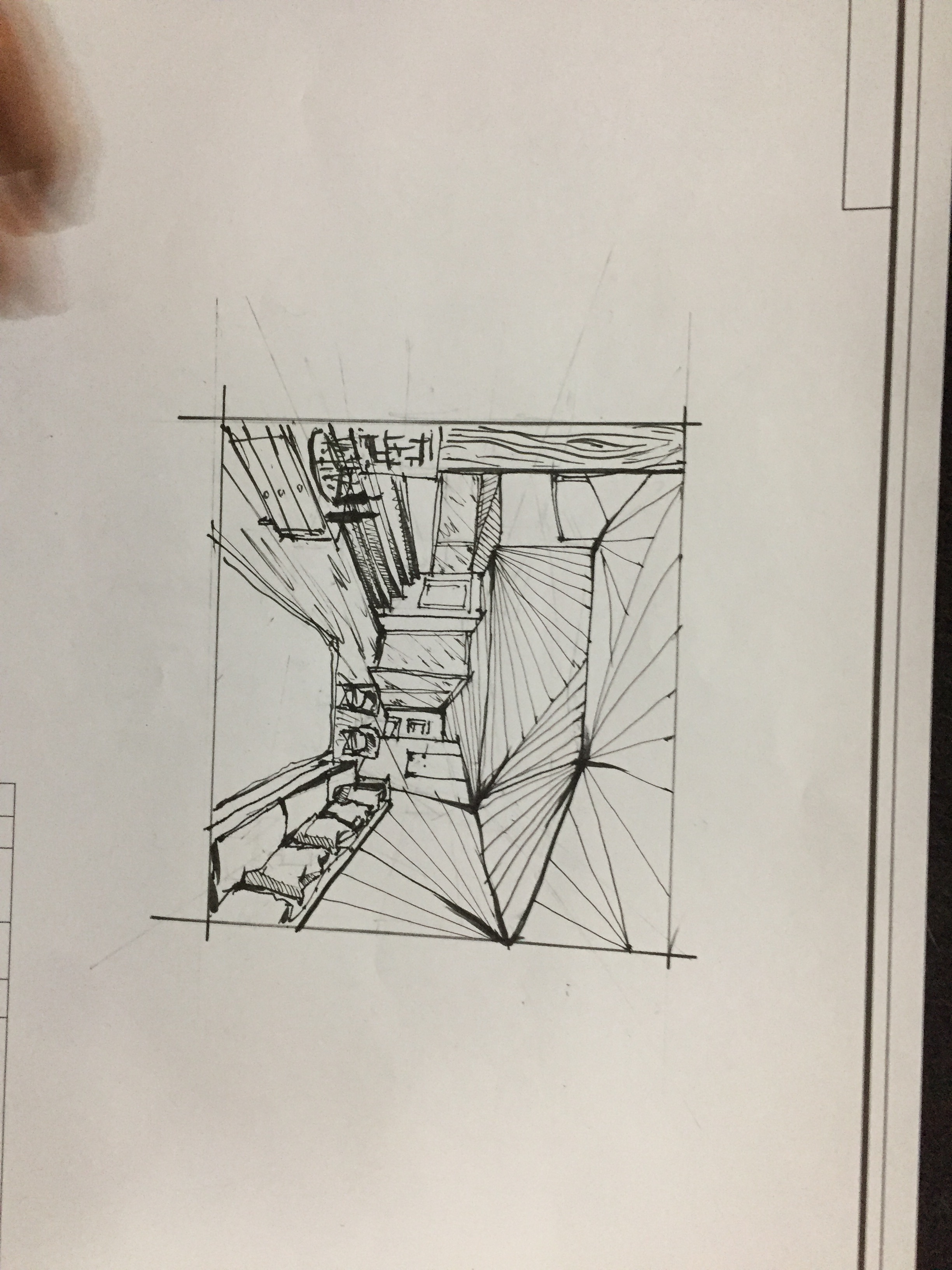 建筑透视手绘